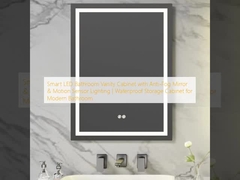 Inteligentna szafa na kąpiel LED z lustrem przeciw mgle i oświetleniem czujników ruchu.