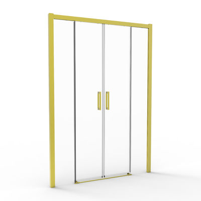 Aluminiowy, tytanowy, szczotkowany kolor, drzwi przesuwne, łazienka, prysznic.